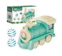 Jouet de train coloré, ensemble de jeu de voiture interactif, balle soufflante avec fonction de jouets, ensemble de jouets de train lumineux et sonores, cadeau de fête avec un design mignon, jouet