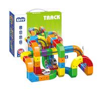 Jouet De Train Électrique - Course De Briques De Construction Flexibles | Jeu Ferroviaire pour,pour D'Âge Préscolaire Garçons Et Filles De 3 À 8 Ans Cadeau d'anniversaire pour Amis Apprentissage Éduc