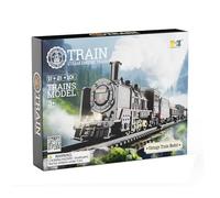 Jouet de Train Électrique, Trains Electrique Enfant avec Lumières Son Ensemble de Jouets, Jouets de Train Modèle Rétro, Bricolage Voie Jouet de Trains, Cadeaux de Noël Anniversaire pour Enfants 3+ Ans