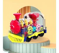 Jouet De Train Électrique Universel Pour Enfants, Modèle De Train Électrique, Engrenage Mécanique Rotatif Transparent