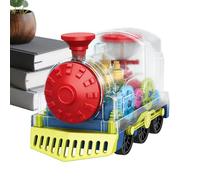 Jouet de train pour | Véhicule jouet à piles avec engrenages, lumière et musique,Trains rotatifs à engrenages de 360 degrés - Pour garçons et filles, anniversaire, fête, maison, école, maternelle, crè