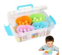 Jouet de Tri de Couleurs | Activité Educative pour Apprendre à Assortir Les Perles à Pinces,Jouets pour Développer La Motricité Fine - pour Garçons et Filles, Noël, Pâques, Voyage, Anniversaire, Class