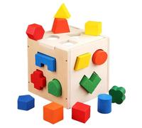Jouet de tri de formes en bois, blocs de construction géométriques multicolores pour compter le tri