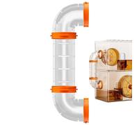 Jouet de tuyau pour petits animaux de compagnie : piste modulaire de 25,4 cm, exploration créative, tube de gym durable | cachette de terrier pour rongeurs, cage de course avec souris,