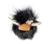 Jouet De Vache Des Highlands - Tissu Pelucheux Pour Figurines | Compagnon Réaliste En Peluche De Bétail, Texture De Fourrure Hirsute, Utilisation Pour La Décoration De La Chambre À Coucher, Échanges D