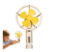Jouet De Ventilateur Électrique pour | Kit d'apprentissage d'Ingénierie Ventilateur en Bois | Kit Assemblage Éducatif Multifonction Cadeau Anniversaire