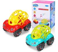 Jouet De Voiture Avec Rattle & Roll Hochet Jouet - 2pcs Baby Infant Handball Musique Bell Hochets Jouets Bébé 6-12 Mois Cadeaux Voiture Jouet Pour 1-3 Ans Enfants, Garçon Fille