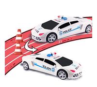 Jouet de Voiture de Moderne Rotatif avec Une Belle Lumière et Un Son pour Les Enfants, Modèle en Plastique Blanc Durable pour Enfants, Voiture de à Porte Ouverte à 360 Degrés