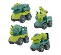 Jouet de Voiture D'ingénierie de Dinosaure, Véhicule de Dinosaure Détachable, Voiture Sûre, Idéal pour la Journée des Enfants, Fabrication Robuste et Exquise