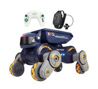 Jouet de voiture pour chien robot - Véhicule acrobatique avec détection à distance innovante avec contrôle gestuel, reconnaissance de mouvement interactif, spray lumineux multi-effets, musi