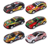 Jouet De Voiture Pour Enfants, 6 Pièces, Mini Voiture En Métal, Modèle De Simulation D'Inertie, Cadeau