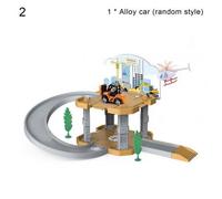 Jouet De Voiture Pour Enfants, Assemblage De Piste De Stationnement, Garage, Accessoire Réaliste, Course De Voiture En Alliage, Ensemble De Jeu 2021