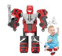 Jouet de voiture robot | Véhicules de transformation Push and Go, robot combiné 5 en 1, adoptent des figurines d'action qui résolvent les obligations de déformation de la voiture, lumières LED, dérive