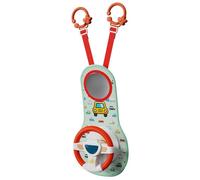 Jouet de volant pour bébé, jouets de siège voiture orientés vers l'arrière, jouet volant pour bébé à rotation à 360 ° avec miroir, musique, lumières et sons conduite, enfants 12 mois et p
