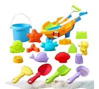 Jouet de voyage et de jeu interactif de 19 pièces - Jouet pour construire des châteaux de sable au parc, les vacances d'été, le lac, l'aire de jeux aquatique, le pique-nique et le camping