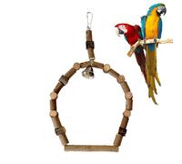 Jouet Debout pour Oiseau, balançoire en Bois pour Oiseaux | Bâton de Cage en Bois pour mâcher,Décoration de Cage de Jouet de meulage de Dents pour perruches, tourtereaux, perroquets Moyens, PE