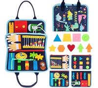 Jouet d'éducation précoce en feutrine - AMOUNE - Busy Board - Dinosaures - 20 compétences - 1 joueur ou plus