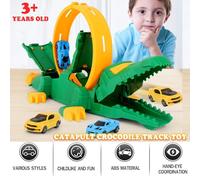 Jouet D'éjection De Crocodile, Voiture De Chemin De Fer, Jouet De Simulation De Piste, Ensemble De Jouets Pratiques Pour Enfants, Voiture De Noël Et D'anniversaire, Gi