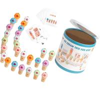 Jouet d'empilage de comptage et de tri des couleurs de crème glacée pour les enfants de 3 ans et plus