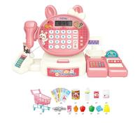 Jouet d'enregistrement de caisse pour | Playset d'épicerie réaliste - Registre de trésorerie interactif faux jouer avec carte de crédit et accessoires alimentaires, jouet g