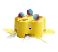 Jouet d'enrichissement pour chat, interactif à 5 trous, baguette de | Jeu d'enrichissement pour chat, design interactif, accessoire de teaser, jouet d'exercice engageant, aide à fournir un