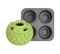 Jouet d'enrichissement pour chien - Distributeur de jouets pour chien - Appareil pour occuper les chiens avec 4 cavités en silicone - Puzzle de traitement des chiens congelés - Jouet d'entraînement à