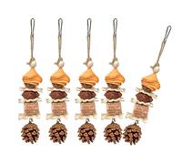 Jouet d'enrichissement pour perroquet, bloc de bois à mâcher pour cage à mordre, perle en bois sûre pour mâcher, jouet pour conures