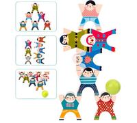 Jouet d'équilibre en bois - Hercules Jenga - 21 briques pirates - Jouet éducatif pour enfant