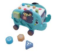 Jouet D'équipement Assorti en Forme D'éléphant de Dessin animé pour Enfants, Jouet D'éducation Précoce Multifonctionnel pour la Coordination œil-Main, Matériau ABS (Blue)