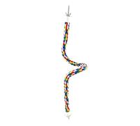 Jouet d'escalade coloré en corde de coton pour oiseaux, perchoir rotatif pour perroquet/perruche/calopsitte, inséparable, 80 cm, multicolore