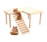 Jouet d'escalade gerbille - Accessoires de gerbille faits à la main - Aire de jeux en bois, équipement et décoration pour Gerbil Chinchilla et autres petits animaux pour leur
