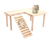 Jouet d'escalade pour hamster et cadre d'escalade - Accessoires de gerbille faits à la main - Aire de jeux en bois - Jouet pour chinchilla - Cage d'escalade pour hamster, gerbille et cochon d'Inde