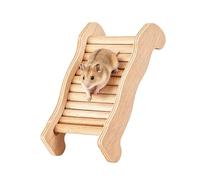 Jouet d'escalade pour hamster - Petite échelle ondulée - Échelle en bois - Cage à gerbille en bois - Pour reptiles, souris, exercices de jeu, exploration