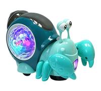 Jouet d'escargot à transpondeur, jouet électrique interactif pour bébé en forme de crabe rampant avec lumières et musique, évitement automatique des obstacles, encourage le mouvement et la motri