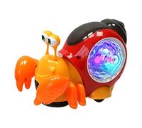 Jouet d'escargot pour ramper: les escargots électriques s'allument et évitent les obstacles automatiquement, jouets interactifs pour bébés avec mouvement musical | Développement éducatif du