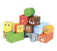 Vilac Hochets en bois sensoriels 11 cubes sonores Animaux d'Afrique