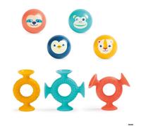 Ludi Jeu d'éveil Smac Pop - 4 balles sonores, 3 ventouses silicone - Multicolore, dès 10 mois