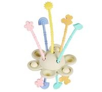 Nattou Silicone Montessori bébé - 6-12 - 18 Mois - Jouet sensoriel - Jouet Moteur - Jouet d’activité pour bébé - Corde en Silicone sans BPA - 20 cm - Multicolore