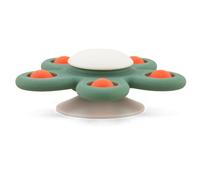 Jouet d'éveil - TIGER TRIBE - Spinner fleur Pétaloune Pop verte - Silicone sans BPA - Ventouse puissante - 5 pétales pop