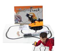Jouet d'excavatrice de suivi : véhicule de construction de dessins animés, capteur optique, outil d'apprentissage STEM | Immédiatement le constructeur de pistes de bricolage, I