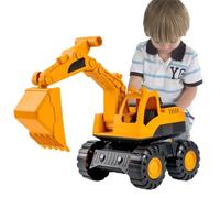 Jouet d'excavatrice - Jeu de véhicules d'inertie de pelleteuse - Modèle de jeu de camion de construction à roue libre, jouet d'ingénierie éducative | Machine durable