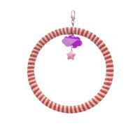 Jouet d'exercice pour perroquets avec crochet de suspension pour la stimulation physique et l'engagement mental en corde de coton à mâcher