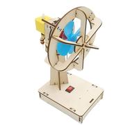 Jouet d'expérimentation - Modèle d'apprentissage de la physique avec mécanisme rotatif, design en bois fait à la main, traitement sûr des bords, principe de fonctionnement interactif, pied stable |