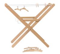 Jouet d'imitation - EGMONT TOYS - Étendoir avec pinces et cintres - Bois naturel - 3 ans et plus - Intérieur