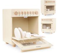 Jouet d'imitation Enfant- Imitation Lave Vaisselle en Bois- Mamabrum- Avec des ustensiles et tablettes de lave vaisselle- Norme CE