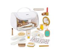 Mamabrum Trousse maquillage enfant – 15 accessoires en bois, écologique pour jeux d'imitation