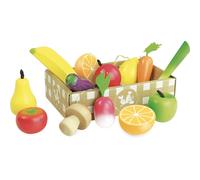 VILAC - Jouet en bois - Cuisine et marchande - Set de 12 fruits et légumes Jour de Marché - 8103