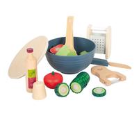 Small Foot Design Set salade à découper Fresh en bois coloré, jouet dès 3 ans, 12612
