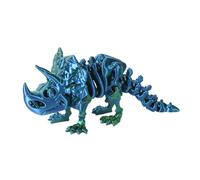 Jouet dinosaure 3D - Figurine imprimée flexible - 22,5 x 11,5 x 6 cm - Caoutchouc ABS coloré - Joints articulés pour mouvements réalistes - Décoration d'étagères - Affichage de m