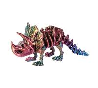 Jouet dinosaure flexible avec joints - miniature articulée imprimée en 3D | Figurine de bureau décorative, sculpture de dinosaure inachevée, cadeau anti-stress unique pour la maison et le bureau